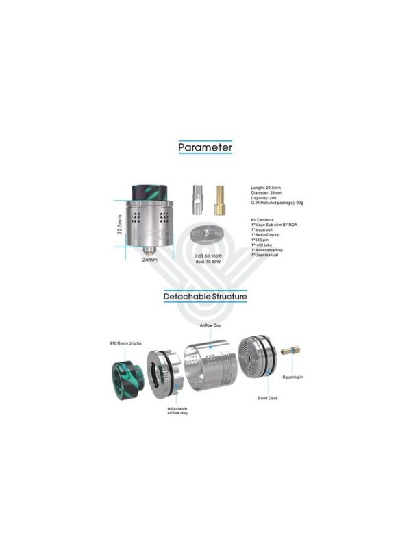 MAZE SUBOHM BF RDA RAINBOW - VANDY VAPE