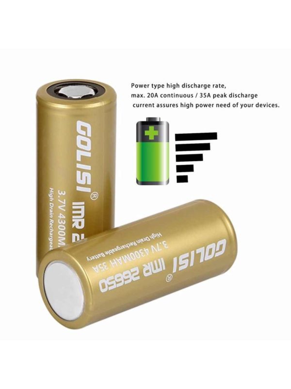 BATERIA GOLISI S43 IMR 26650 4300 mAh 30A - GOLISI