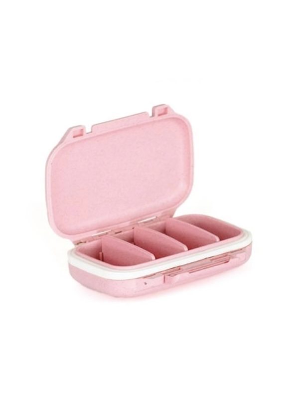 ESTUCHE RIJIDO CON COMPARTIMENTOS MACARON PINK