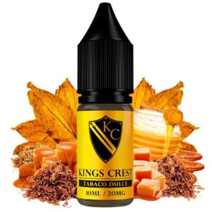 Don Juan Tabaco Dulce 10ml 20MG - Kings Crest Salts – Sales de nicotina con sabor a tabaco rubio, caramelo, vainilla y frutos secos.