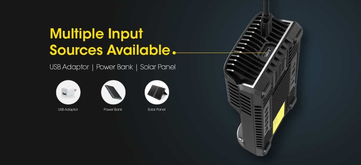 CARGADOR UM2 DOBLE RANURA 2A - NITECORE 5 CARGADOR UM2 DOBLE RANURA 2A - NITECORE