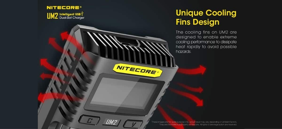 CARGADOR UM2 DOBLE RANURA 2A - NITECORE 6 CARGADOR UM2 DOBLE RANURA 2A - NITECORE