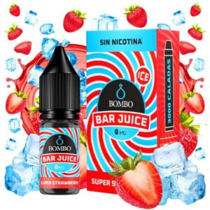 SUPER STRAWBERRY ICE 10ml sin nicotina BAR JUICE BY BOMBO