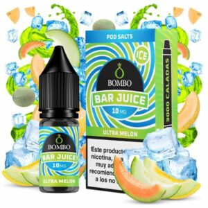 ULTRA MELON ICE 10ml 10mg BAR JUICE BY BOMBO