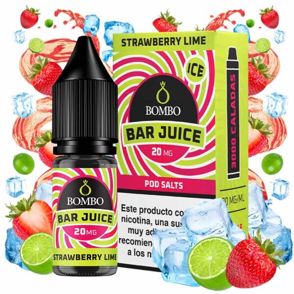STRAWBERRY LIME ICE 10ml 20MG – BAR JUICE BY BOMBO