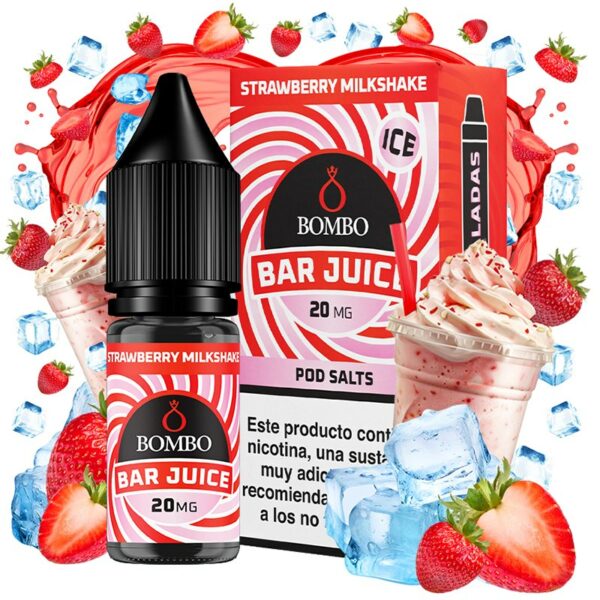 STRAWBERRY MILKSHAKE ICE 10ml – BOMBO BAR JUICE