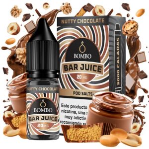 NUTTY CHOCOLATE 10ml 20mg BAR JUICE BY BOMBO