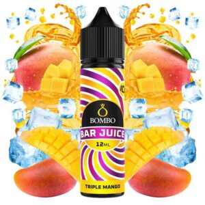 AROMA TRIPLE MANGO 12ml LONGFILL BAR JUICE BY BOMBO Sabor tropical intenso con una mezcla de tres mangos.