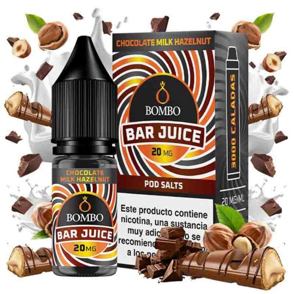 CHOCOLATE MILK HAZELNUT 10ml 20mg BAR JUICE BY BOMBO