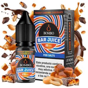 PEANUT CHOCOLATE CARAMEL 10ml 20mg BAR JUICE BY BOMBO