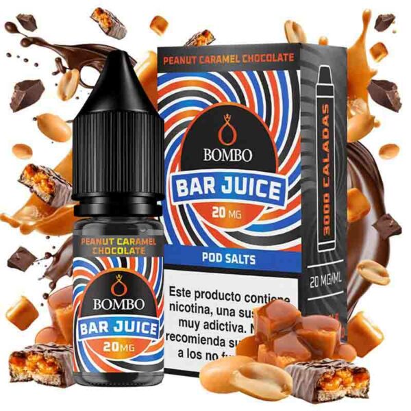 PEANUT CHOCOLATE CARAMEL 10ml 20mg BAR JUICE BY BOMBO