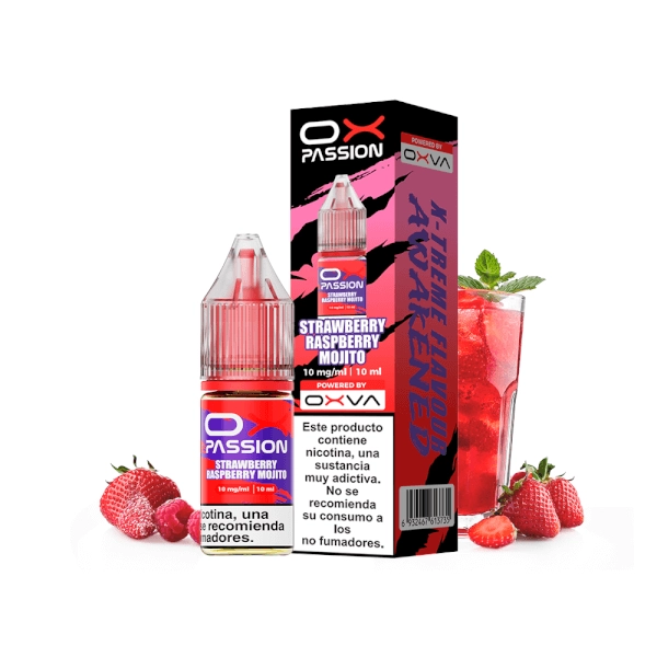 STRAWBERRY RASPBERRY MOJITO 10ml OXVA OX PASSION SALTS 1 STRAWBERRY RASPBERRY MOJITO 10ml OXVA OX PASSION SALTS 20mg