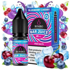 BLUEBERRY CHERRY ICE 10ml 20mg BAR JUICE BY BOMBO