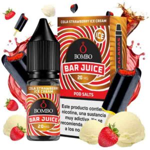 COLA STRAWBERRY ICE CREAM 10ml 20mg BAR JUICE BY BOMBO
