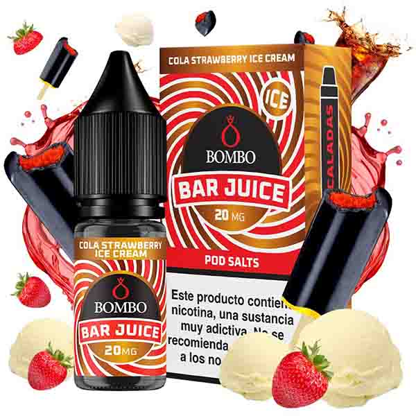 COLA STRAWBERRY ICE CREAM 10ml BAR JUICE BY BOMBO 2 COLA STRAWBERRY ICE CREAM 10ml 20mg BAR JUICE BY BOMBO