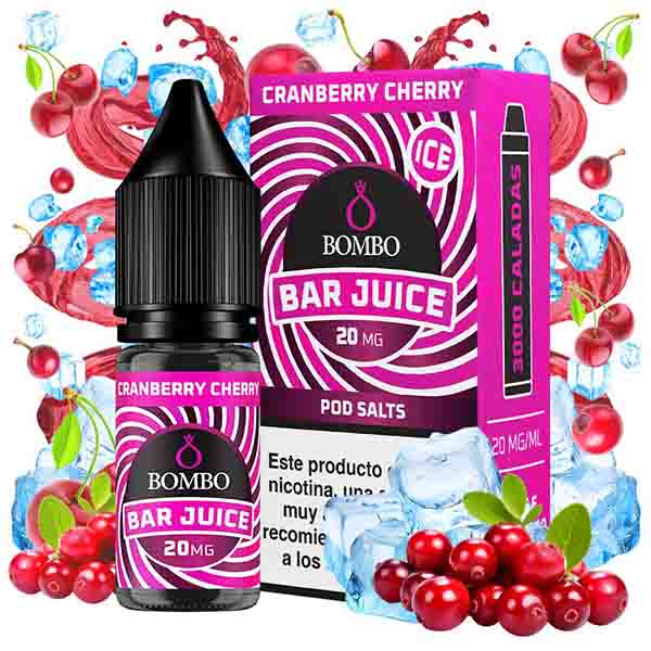 CRANBERRY CHERRY ICE 10ml BAR JUICE BY BOMBO 2 CRANBERRY CHERRY ICE 10ml 20mg BAR JUICE BY BOMBO