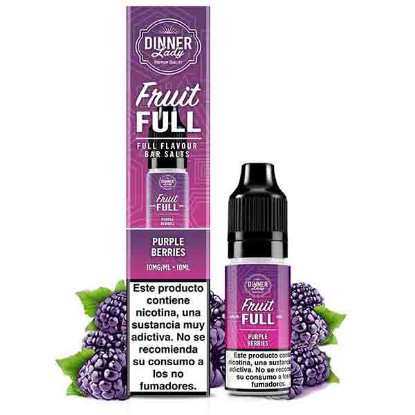 PURPLE BERRIES 10ml DINNER LADY FRUITFULL BAR 2 PURPLE BERRIES 10ml 20mg DINNER LADY FRUITFULL BAR